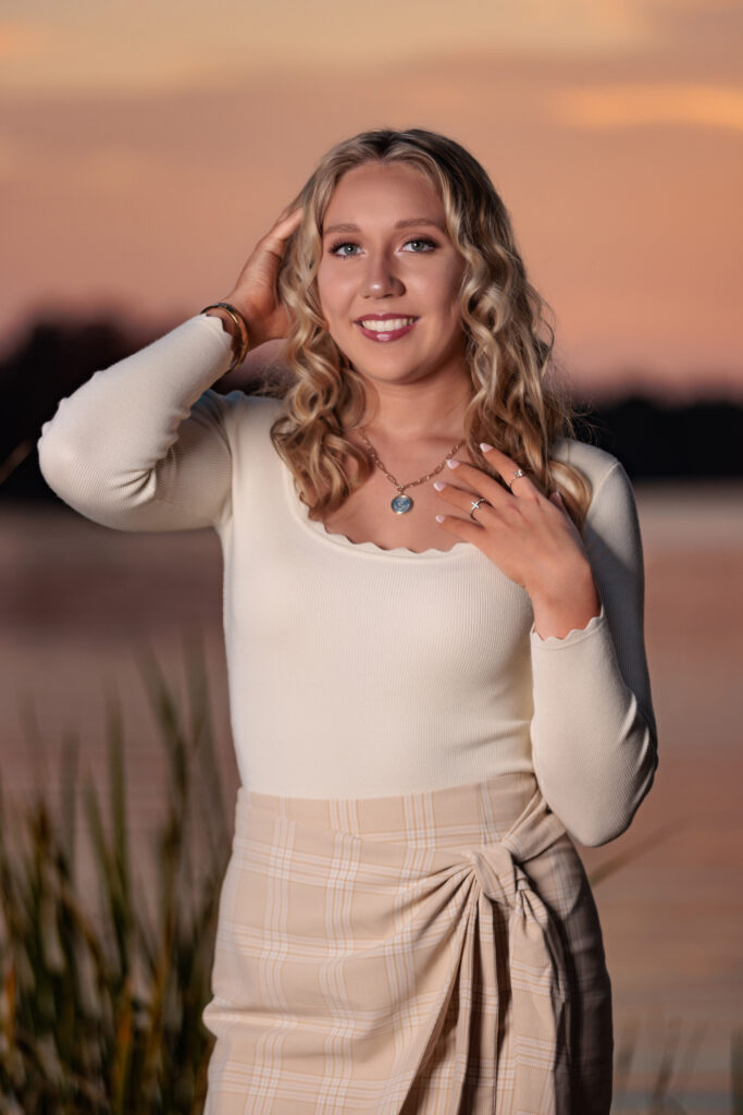 Sunset Senior Portraits in Holly Springs NC