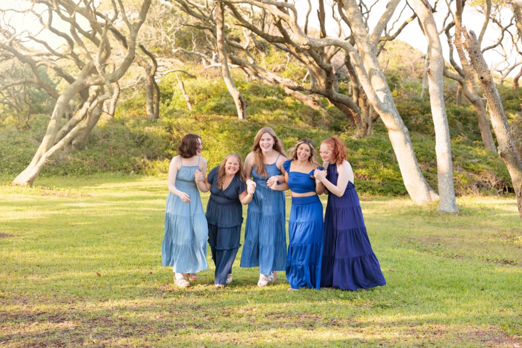 Fun Senior group sessions at the beach in NC