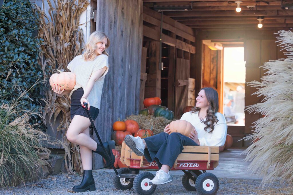 Raleigh Senior Pumpkin Patch Fall Portraits Fun mini sessions for Team