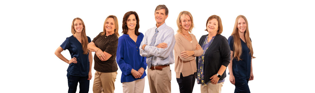 Composite Office Staff Group Image done by Professional headshot photographer in Raleigh NC.