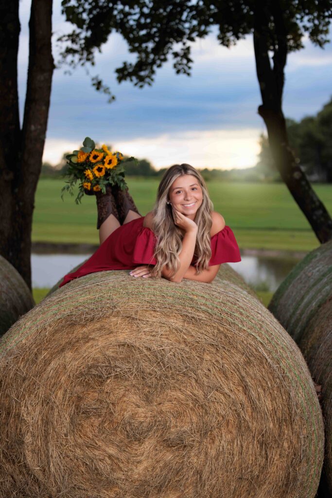 Unique Senior Pictures at Farm in Raleigh NC