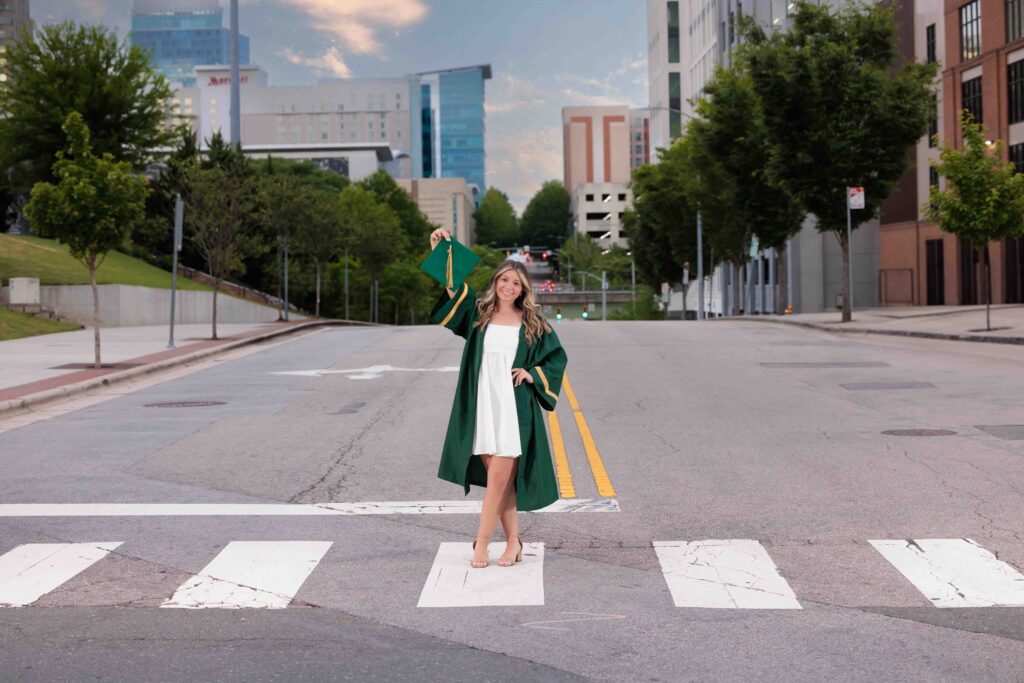 Raleigh NC Senior Cap and Gown Pictures
