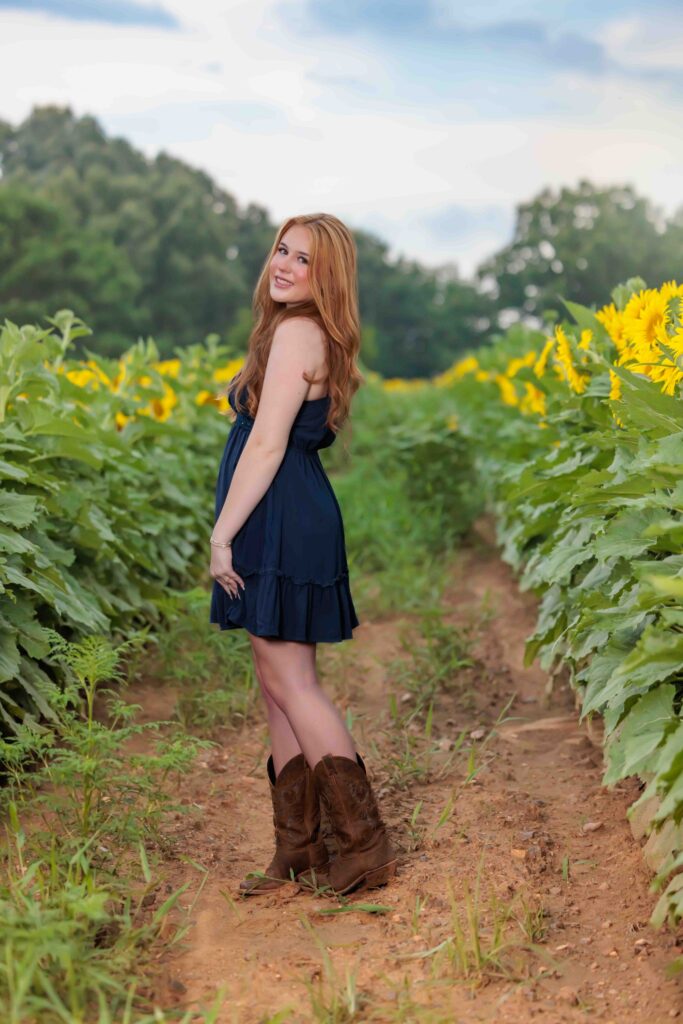 Raleigh Sunflower Senior Photography