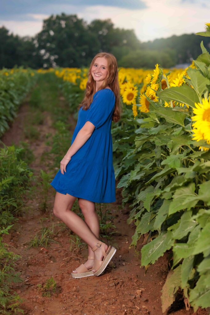 NC Senior Sunflower Photography