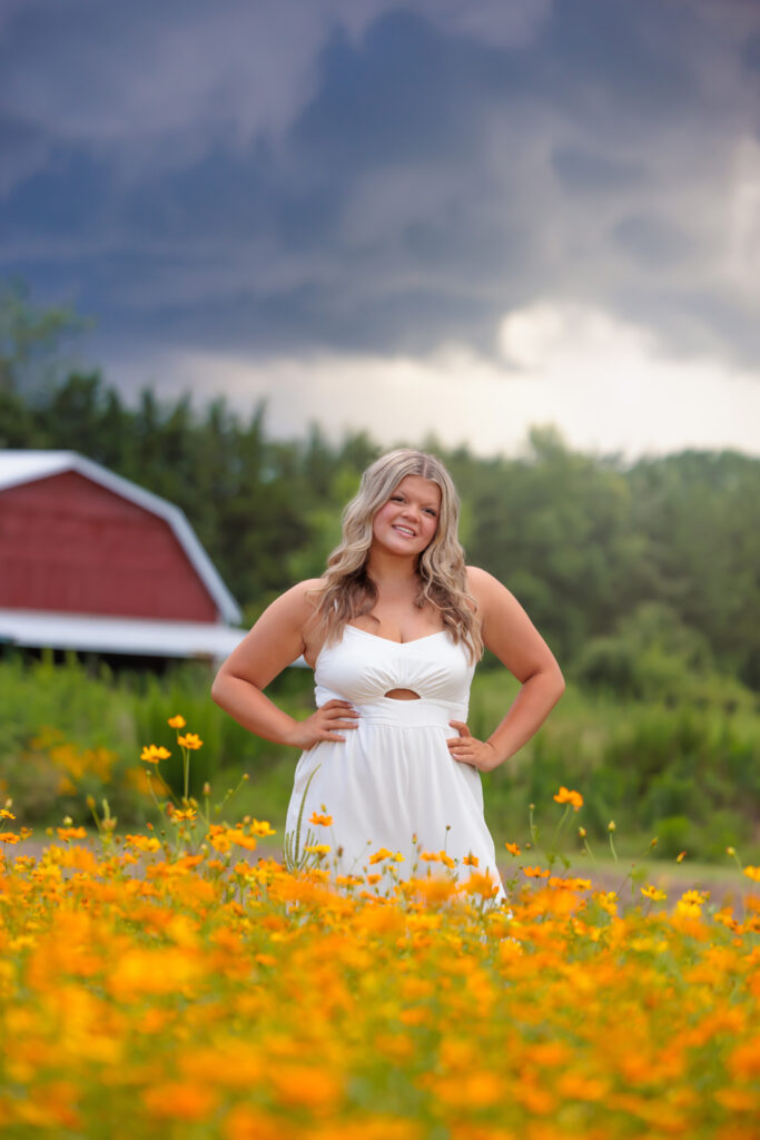 Senior Photography in Flower Field