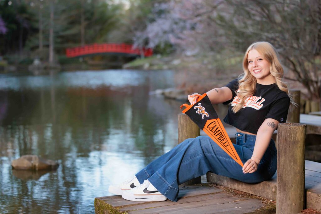 Cary Senior Photographer - session at Duke Gardens